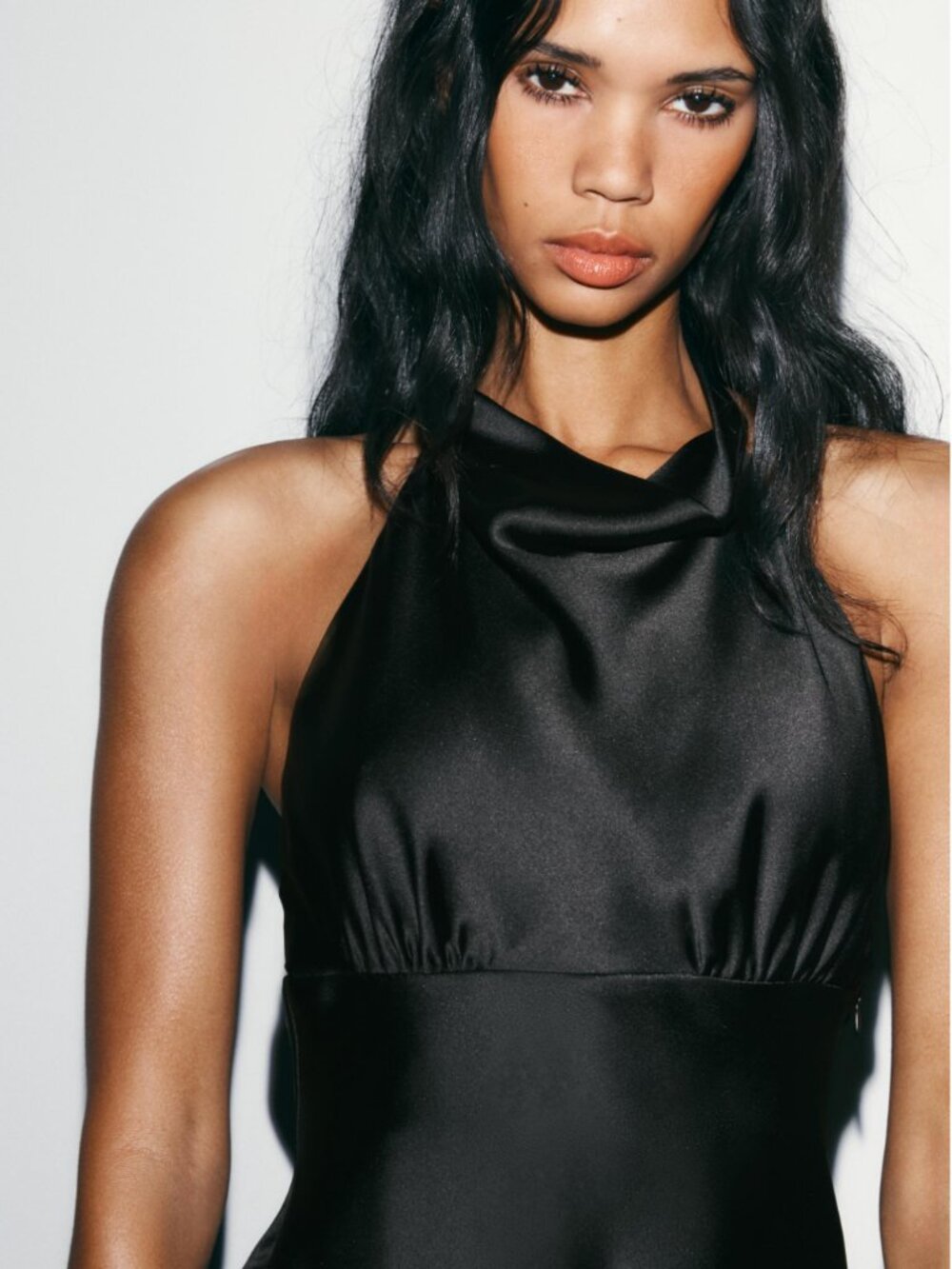 Zara Satin Mini Dress | Black | NWT | Size XS - Picture 2 of 13